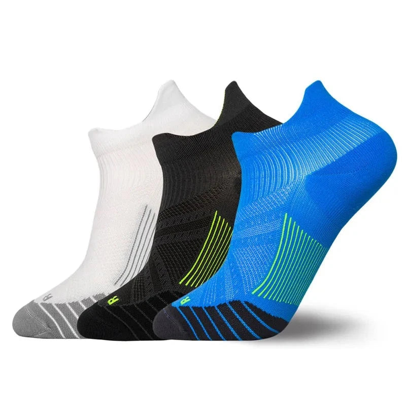 3 paires de chaussettes de sport unisexes - Chaussettes courtes et respirantes