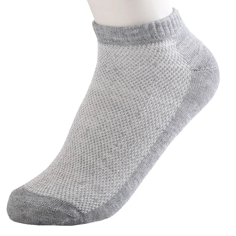 5 Paires de chaussettes solides en maille invisibles – pour Hommes