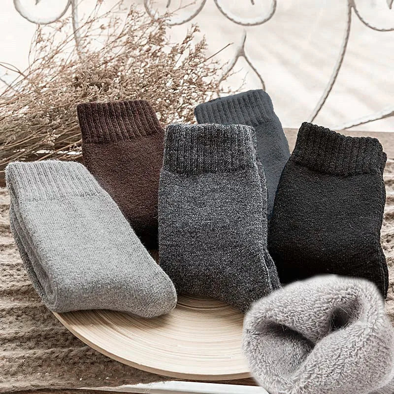 Chaussettes épaisses pour Homme en laine chaude d'hiver