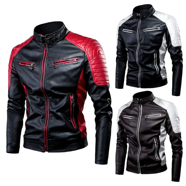 Veste d'hiver en cuir PU pour , imperméable, cool, - Liquidation massive - 25%