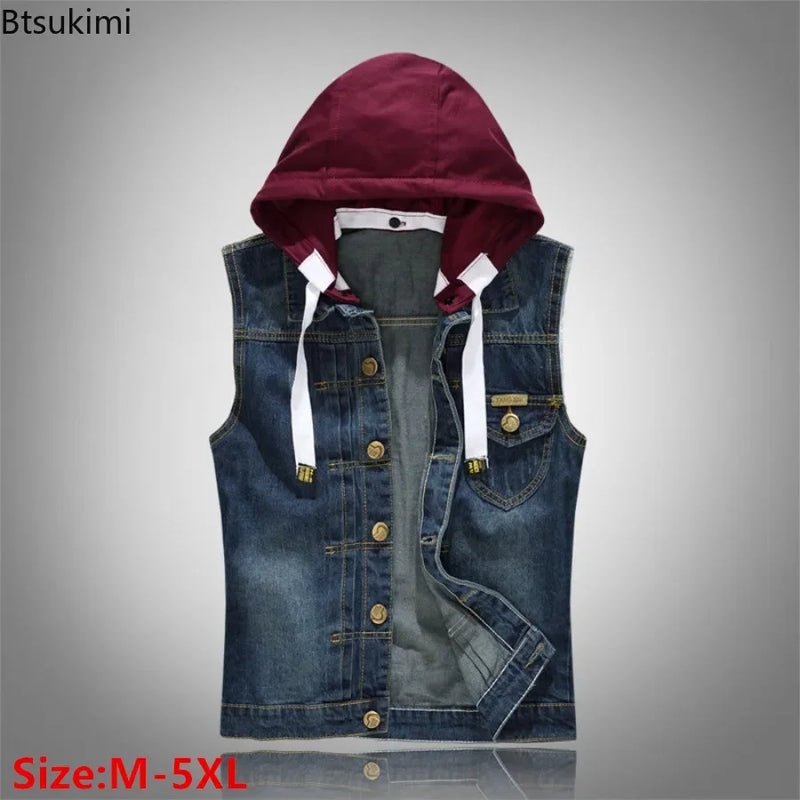 Nouveaux gilets en jean grande taille pour hommes Slim - Promotion limitée - 40%