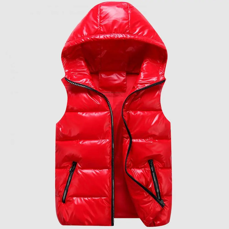 Gilet à capuche unisexe Gilet d'hiver rembourré à - Prix imbattables - 50%