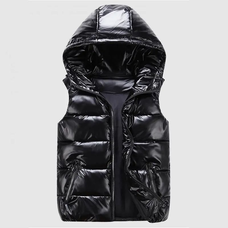 Gilet à capuche unisexe Gilet d'hiver rembourré à - Prix imbattables - 50%