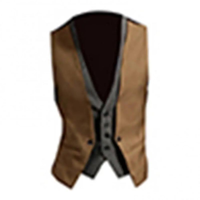 Gilet formel pour , couleur unie, bouton unique, faux - Promotion limitée - 40%