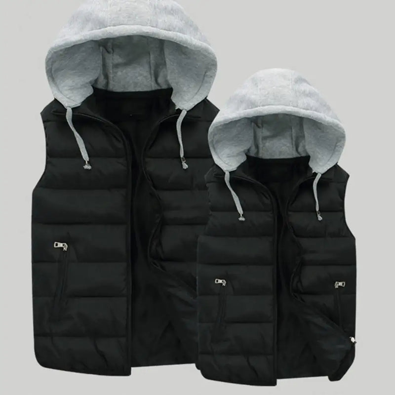 Gilet épais imperméable sans manches à capuche pour , - Réduction exceptionnelle - 20%