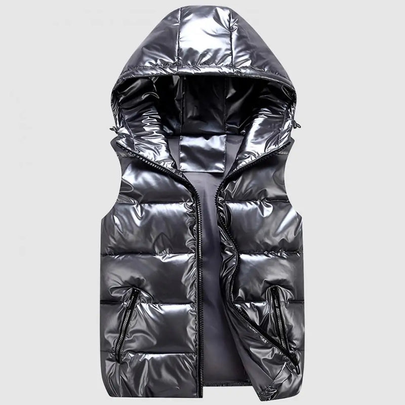 Gilet à capuche unisexe Gilet d'hiver rembourré à - Prix imbattables - 50%