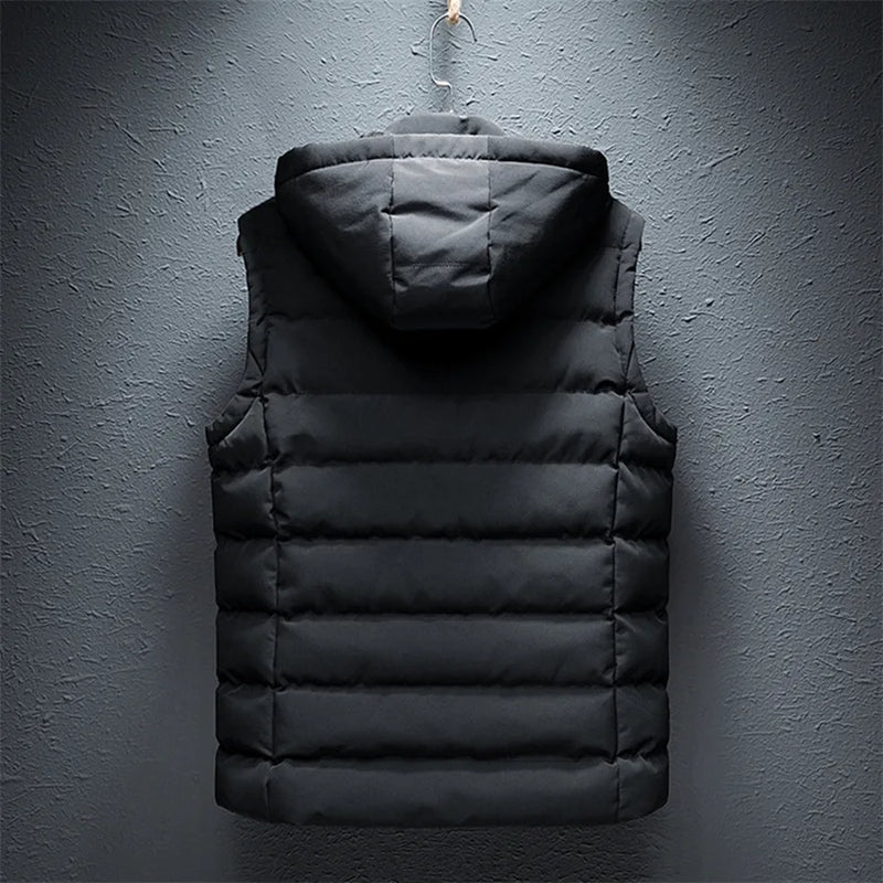 Gilet d'hiver sans manches pour hommes, veste à capuche, - Diminution de tarif - 18%