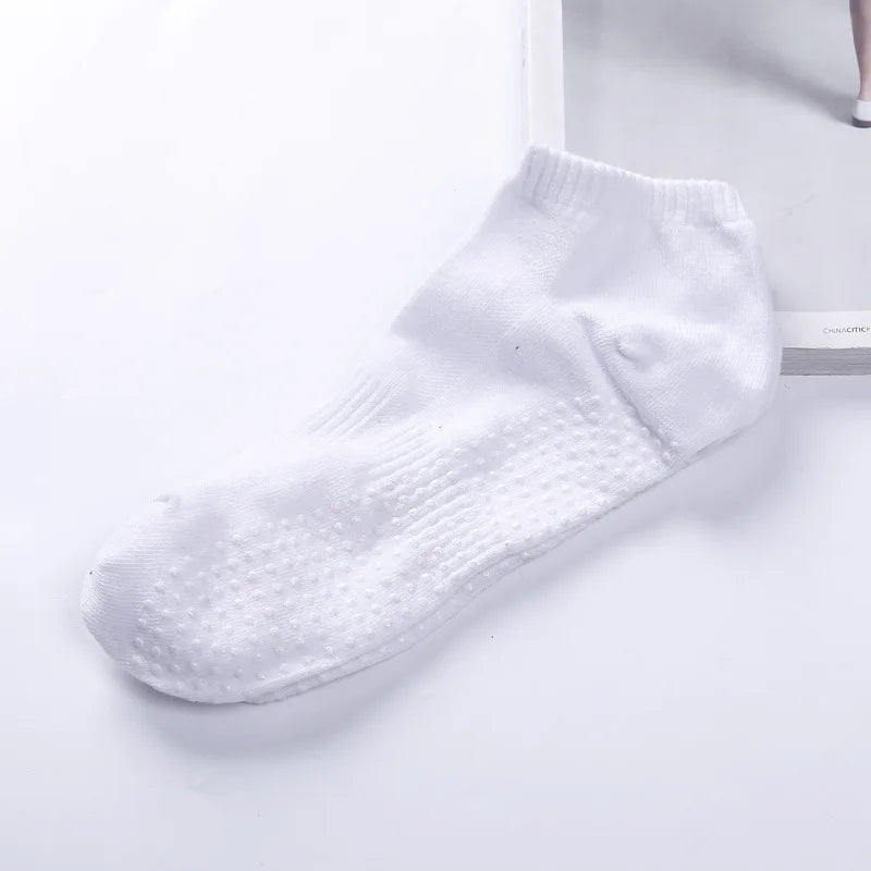 1 paire de chaussettes de yoga en coton - pour Homme avec des grips