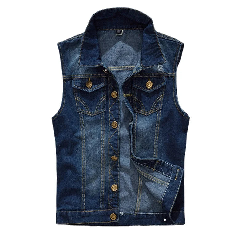 Gilets en jean pour hommes, vestes, gilets, manteaux en - Liquidation massive - 25%