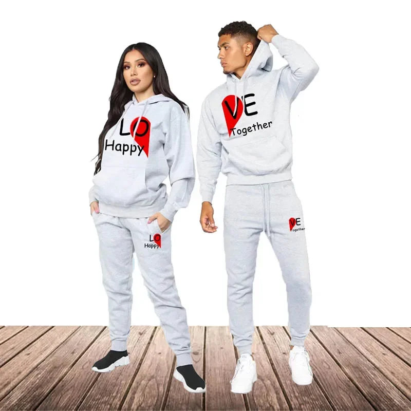 Vêtements de couple Tenue de sport Unisexe Sweats à - Rabais -40%