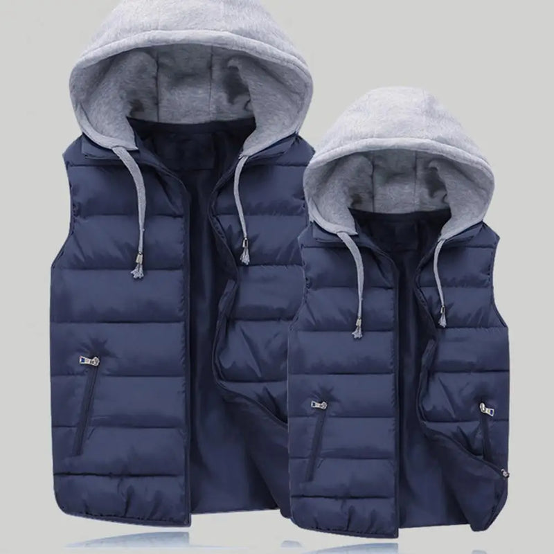 Gilet épais imperméable sans manches à capuche pour , - Réduction exceptionnelle - 20%