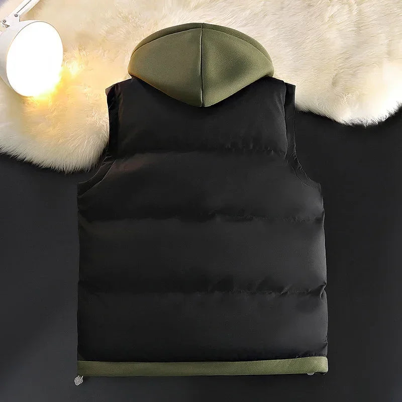 Gilet en coton pour , automne - hiver, collège, ample, à - Réduction attractive - 40%