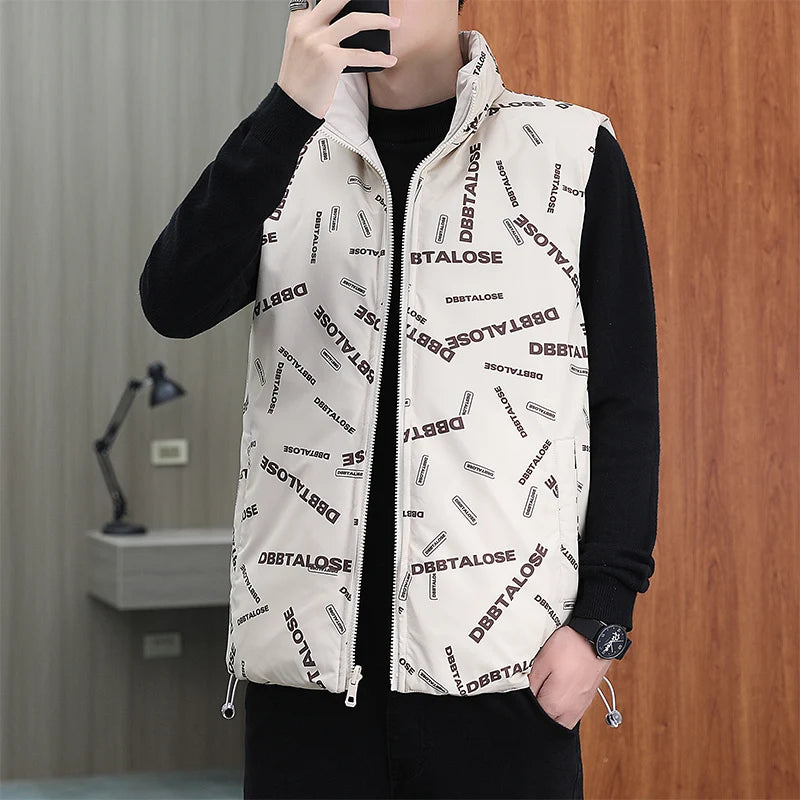 Gilet en coton double face pour , veste sans manches à - Réduction attractive - 40%