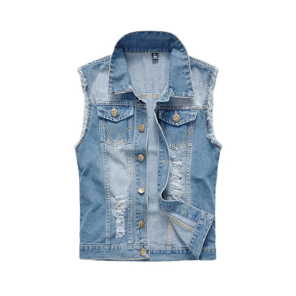 Gilets en jean pour hommes, vestes, gilets, manteaux en - Liquidation massive - 25%