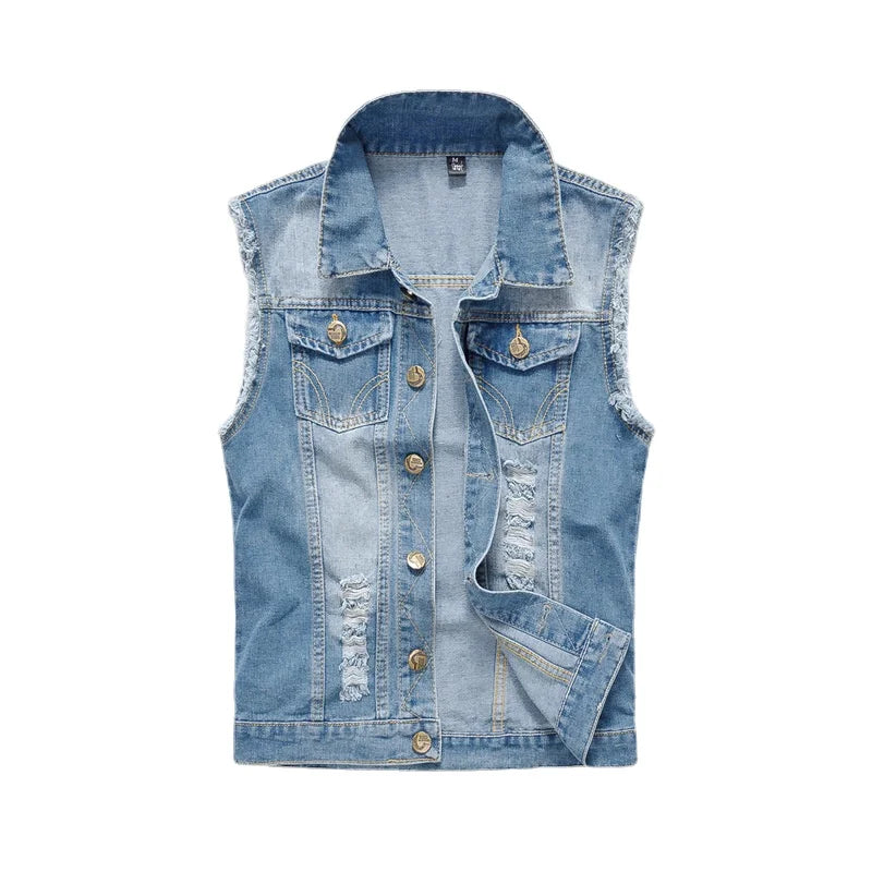 Gilets en jean pour hommes, vestes, gilets, manteaux en - Liquidation massive - 25%