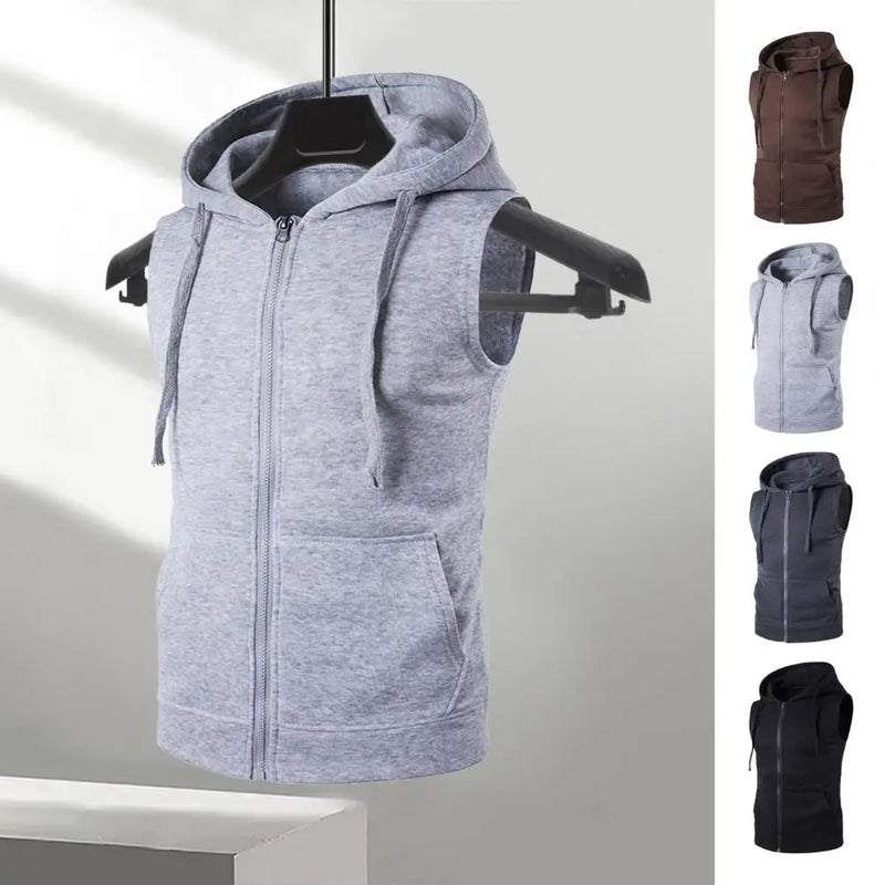 Gilet à capuche pour hommes Gilet à capuche sans manches - Diminution de tarif - 18%