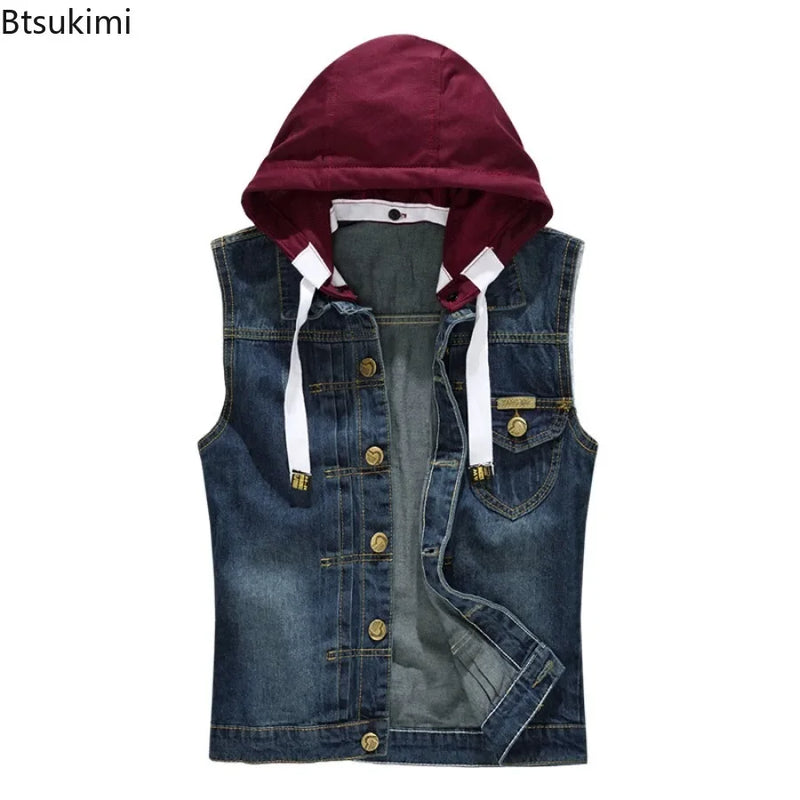 Nouveaux gilets en jean grande taille pour hommes Slim - Promotion limitée - 40%