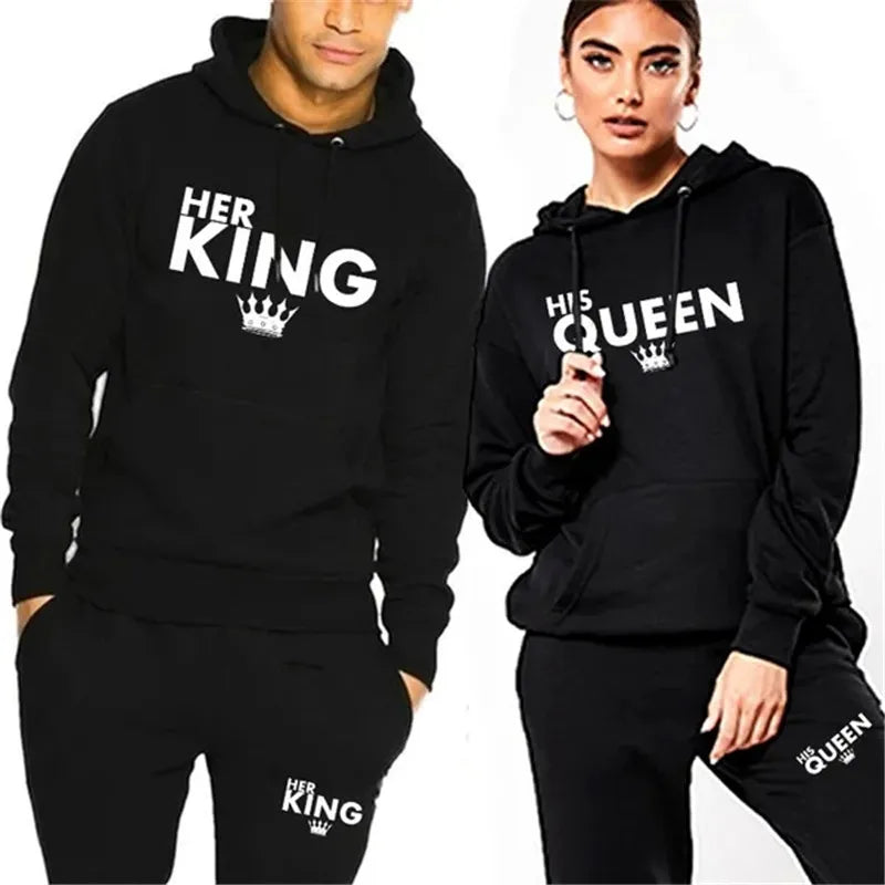 Ensemble de survêtements imprimés pour Couple sweat - Super deal -35%