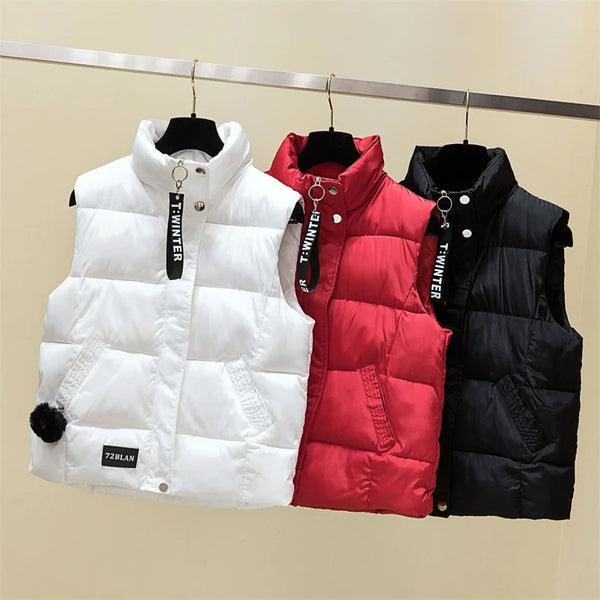 Gilets sans manches d'hiver pour femmes, veste en coton, - Promotion irrésistible - 15%