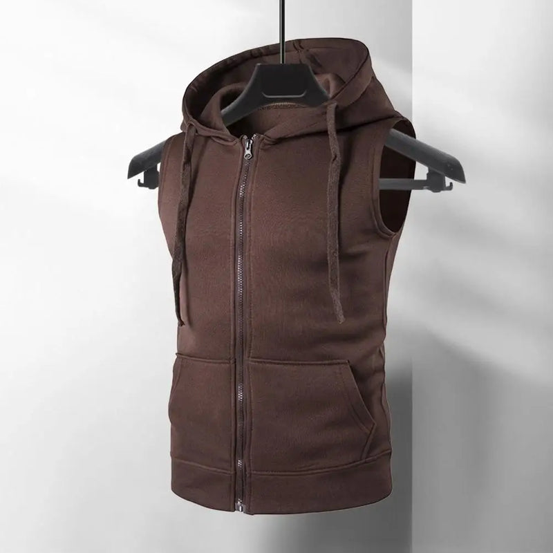 Gilet à capuche pour hommes Gilet à capuche sans manches - Diminution de tarif - 18%